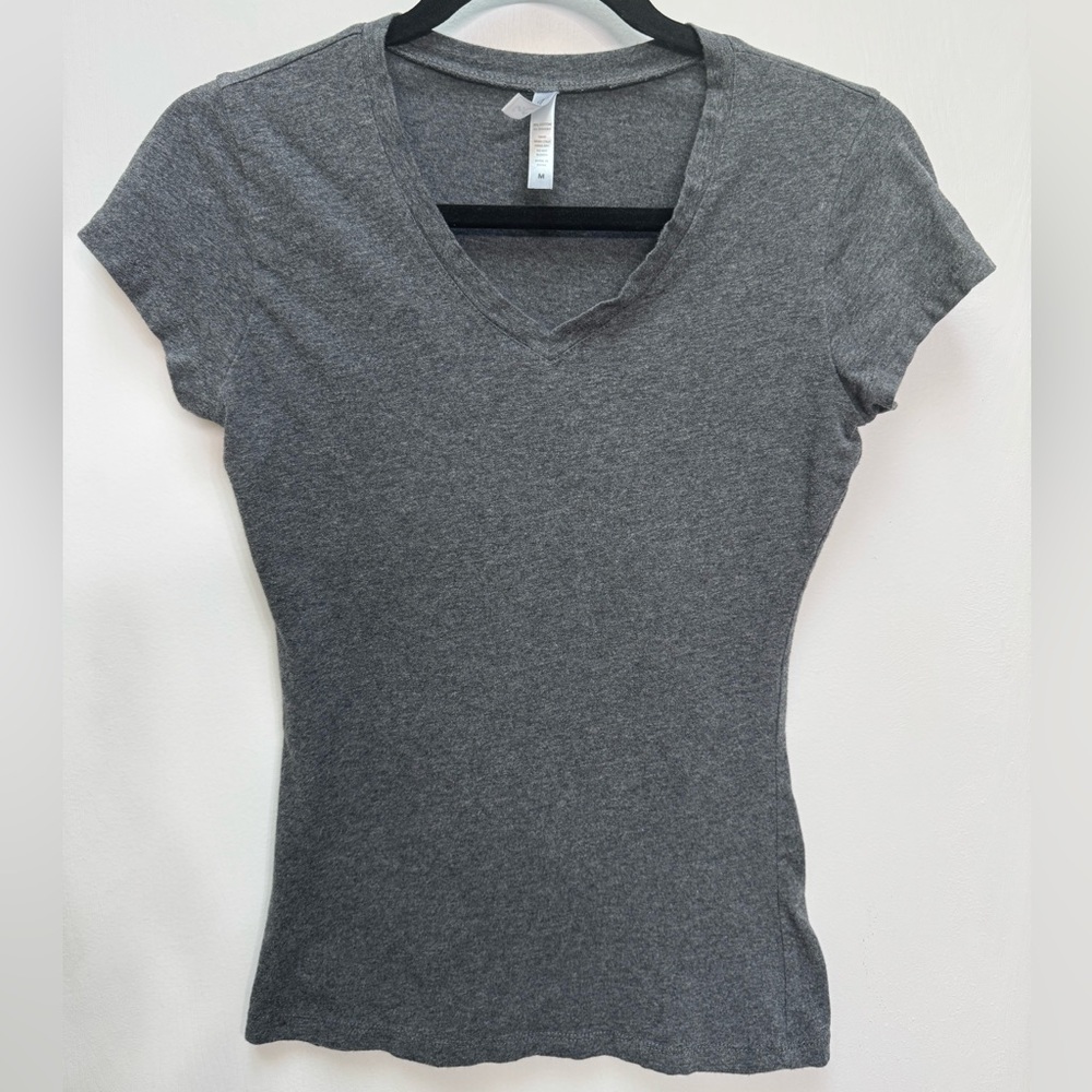 T-Plus, Classic Gray V-Neck Women's Tee